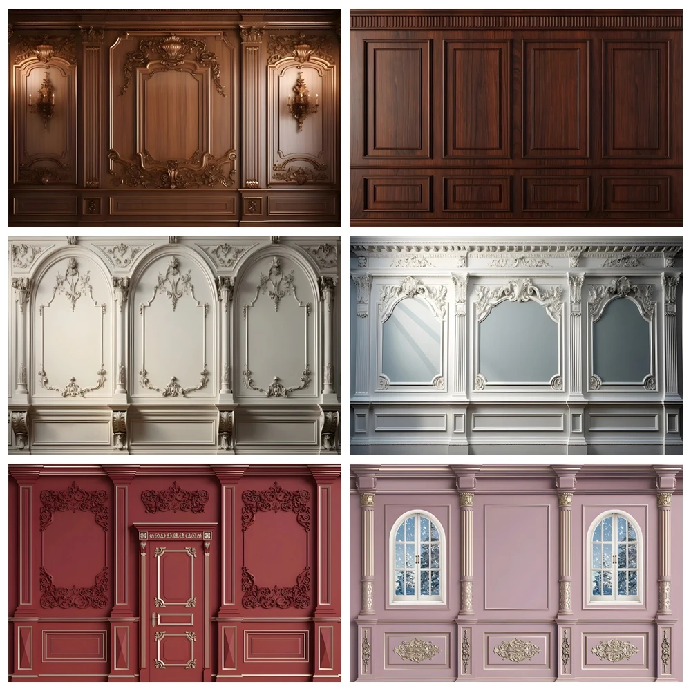 Retro Europa Wand Hintergrund für Fotografie Vintage Schloss Palast Hochzeit Party Erwachsene Porträt Innen Hintergrund Foto Studio