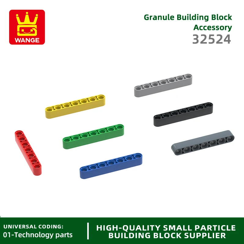 Wang55pcs/lot liftarm dick 1x7 Block Set Moc Farbe Zubehör kompatibel mit Ziegel DIY Kinderspiel zeug Montage teile Image