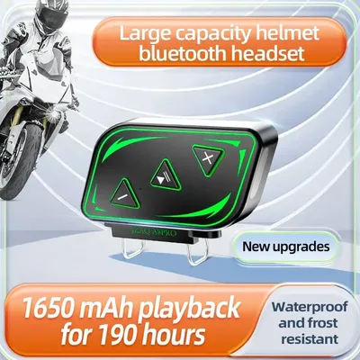 A8 pro motorrad helm bluetooth headset wireless v 5,3 wasserdicht hands free 1650mah anruf musik kopfhörer fahrer moto kopfhörer