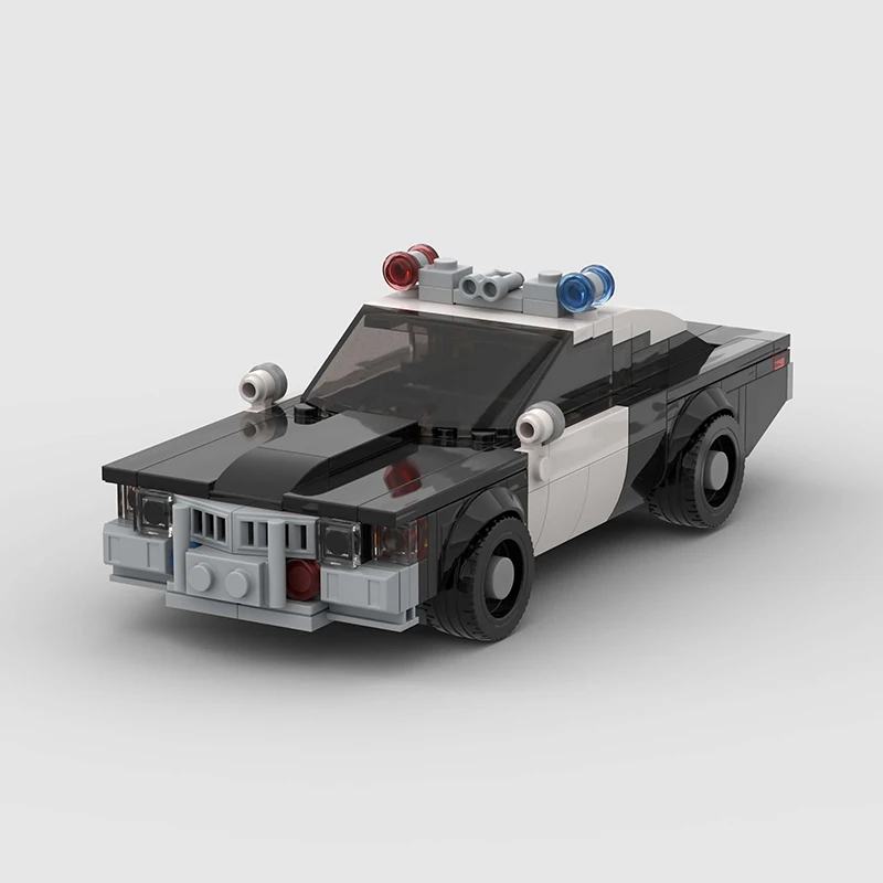 Klassische MOC Stadt Fahrzeug Bausteine Vintage Polizei Autos Patrol Sets Racing Modell Ziegel Kind Pädagogisches Spielzeug Image
