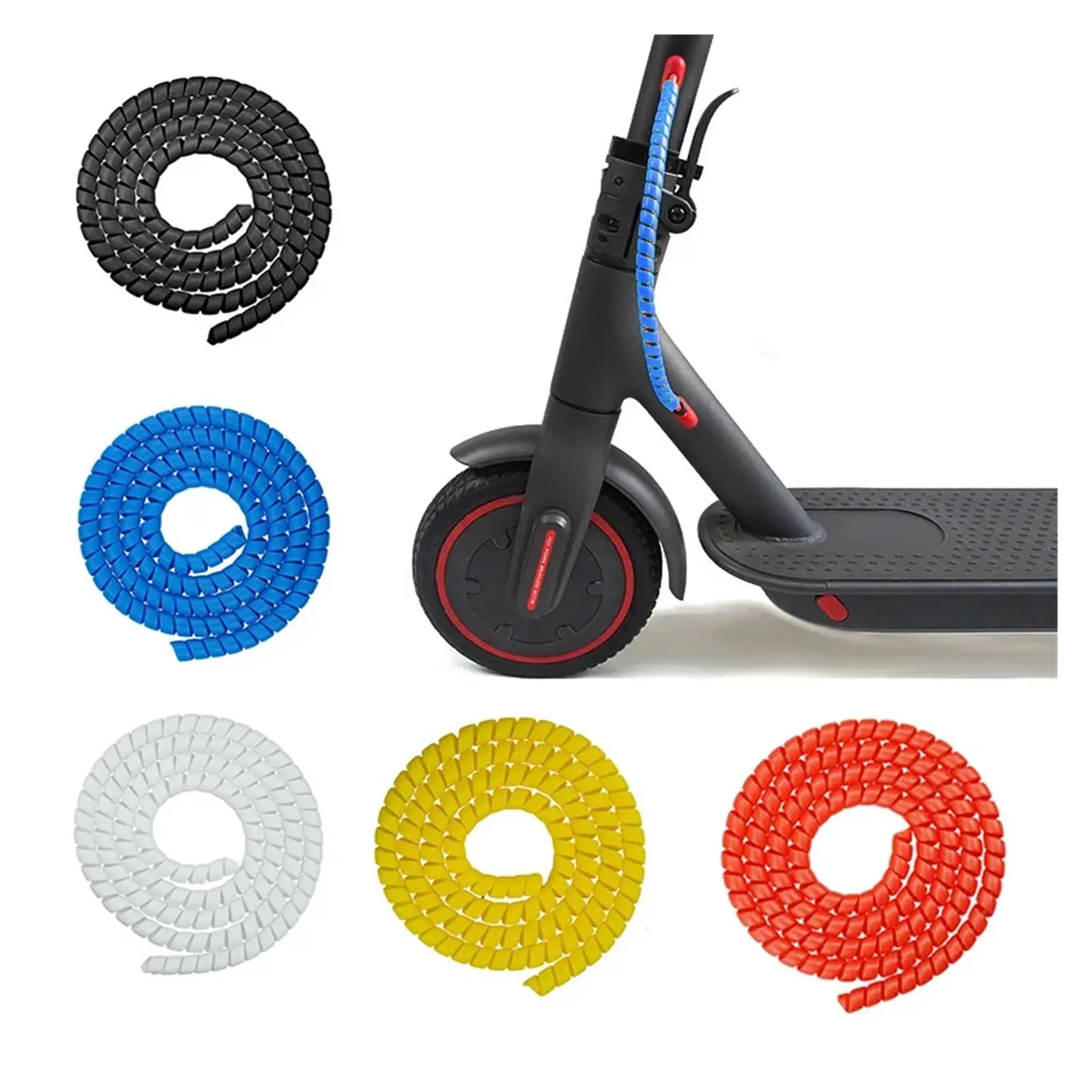 1 Stück 1,5 m für 1. Generation 365 2. Generation Pro Elektroroller-Zubehör Wickelschlauch Kabelbaum Schutzhülle Image