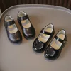 Mädchen Lederschuhe für Party Hochzeit weiche schwarze Kinder uk Uniform Schul schuhe einfache rutsch feste Kinder Performance Schuhe
