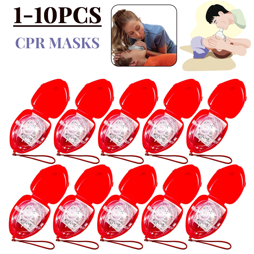 1-10 Stück Beatmung gerät Rettung Notfall Erste-Hilfe-Masken cpr Atemmaske Mund Atem Einweg ventil profession elle Erste-Hilfe-Werkzeuge Image