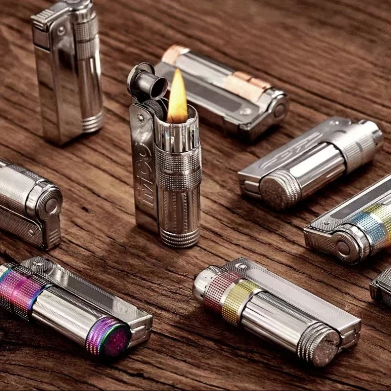 Original IMCO 6700, Retro-Edelstahl-Metallfeuerzeug, österreichische Benzin-Schleifscheibe, winddicht, Kerosin-Feuerzeuge, Rauchergeschenk Image