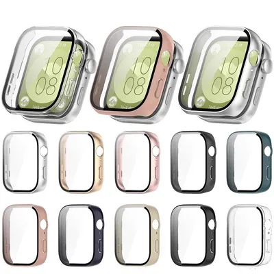Glas + Fall Für Huawei Uhr Fit 3 Rundum Armband Screen Protector Harte PC Stoßstange Für Huawei Uhr Image