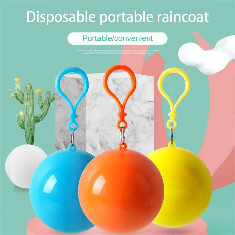 Regenmantel Ball Einweg Erwachsene Kinder tragbare wasserdichte Ball Regenmantel Universal Regenmantel für Outdoor-Reisen bequem tragen Image