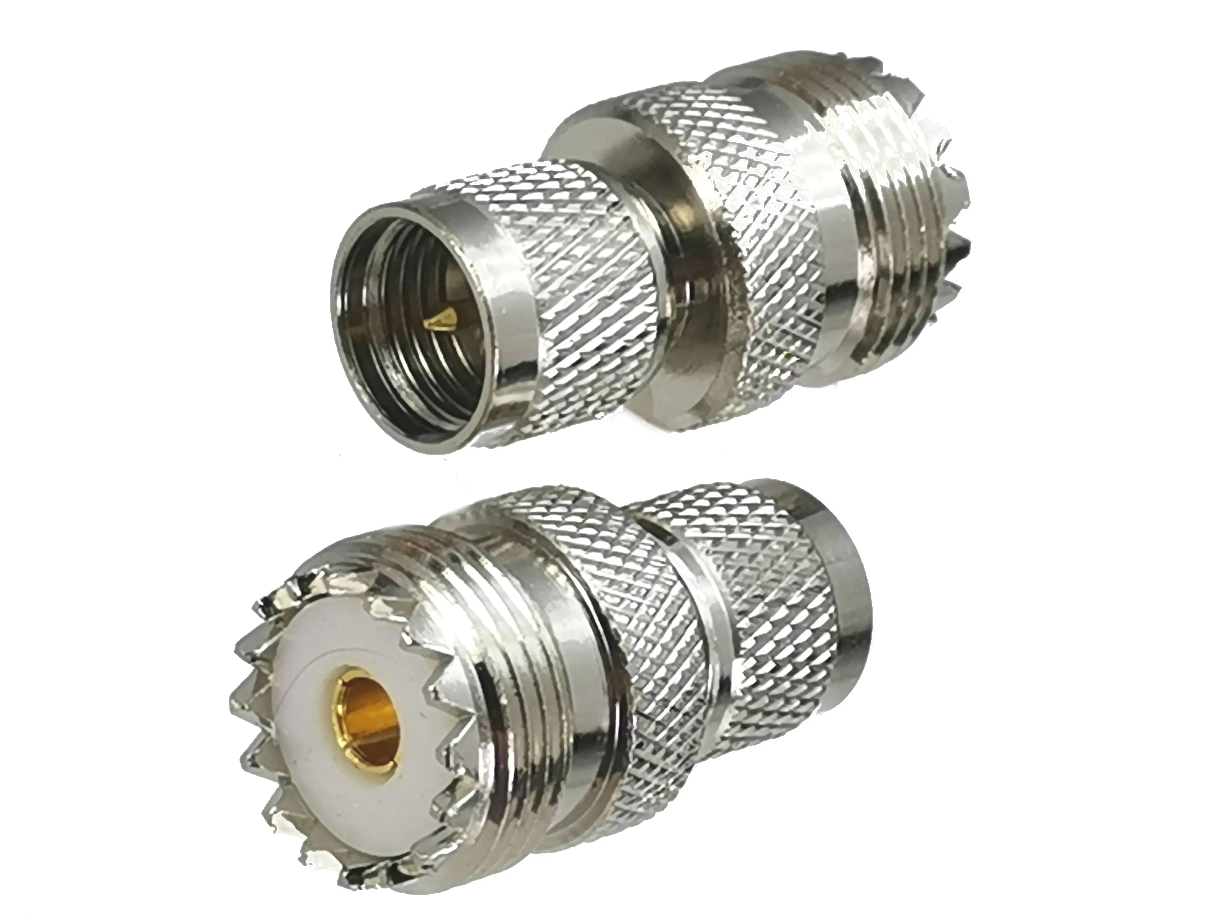 1 stücke Stecker Adapter UHF SO239 Weibliche Jack zu Mini UHF MiniUHF Stecker RF Koaxial Konverter Gerade Neue Messing Image