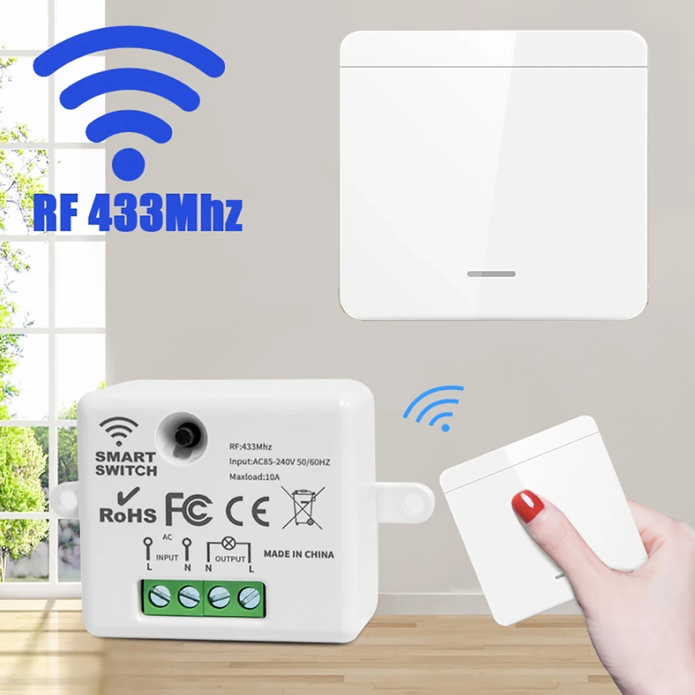 Smart WiFi Schalter für Beleuchtung 16A RF433MHz Drahtlose APP Sprachsteuerung Smart Home Smart Life Arbeit mit Google Home Image