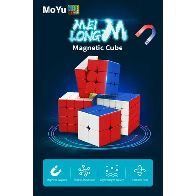 MOYU Meilong M Magnetischer Zauberwürfel 2X2 3X3 4X4 5X5 Professioneller Speedcube 3x3x3 Geschwindigkeitspuzzle Kinderspielzeug Image