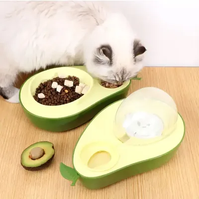 Hundefutter automat Katze automatische Fütterung Wasserschale Avocado geformte Haustier Slow Food Image