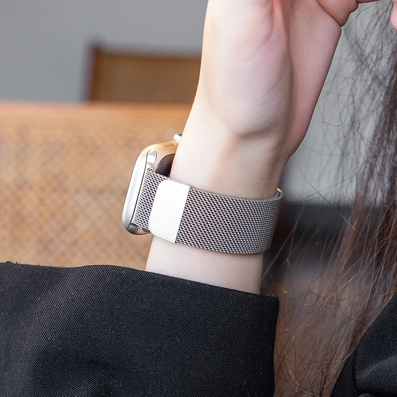 Milanaise-Schlaufe für Apple Watch-Armbänder 44 mm Ultra2 49 mm 45 mm 40 mm 41 mm 38/42 mm Sportarmband iWatch Serie 9 8 7 6 SE 5 4 3 Armband Image