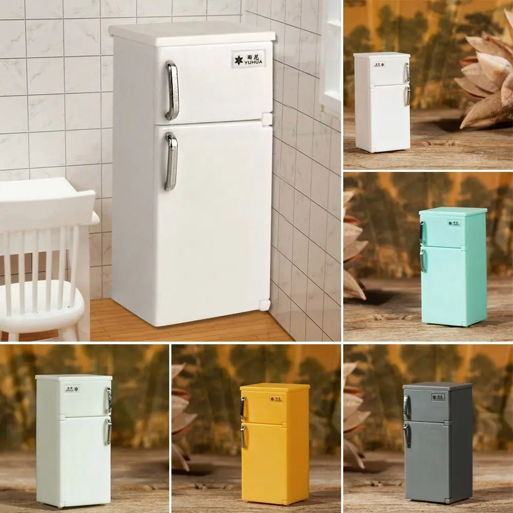 für Blyth Puppe Spielzeug 1/12 Miniatur Kühlschrank Modell Puppenhaus Kühlschrank Retro Küchengeräte