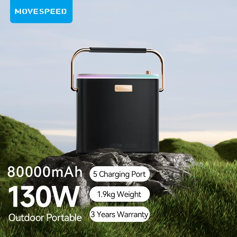 Moves peed S80 Power Bank 80000mah 130w Schnelllade-Power bank tragbares Outdoor-Netzteil für Telefone Laptop-Drohnen kamera Image