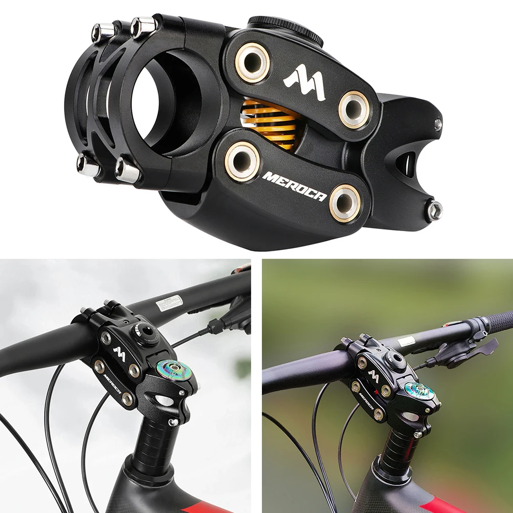 MEROCA MTB Mountainbike Federung Vorbau 90 mm Off-Road Touring Radfahren Grave Road Fahrrad Stoßdämpfender Riser Vier Links Vorbau Image