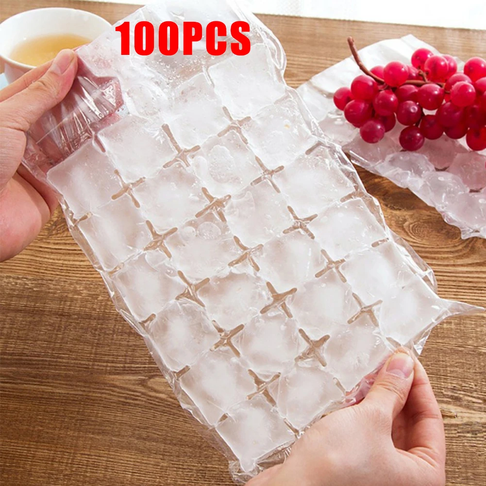 100 Stück Einweg-Eis beutel Gefrier maschine Eiswürfel beutel selbst dichtende Eis herstellung für Sommer DIY trinken Eiswürfel schale Form Image