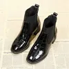 Frauen Stiefeletten Frauen Chelsea Stiefel PU Leder Weibliche Schuhe 2021 Frühling Casual Schuhe Frau Plattform Boot Frauen Stiefel