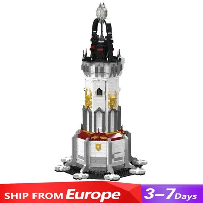 Klemmbausteine Kreativer Experte Moc Mouldking 2199 Mid-Age World Central Leuchtturm Modell Stück Bausteine Ziegel Puzzle Spielzeug als Geschenk Image