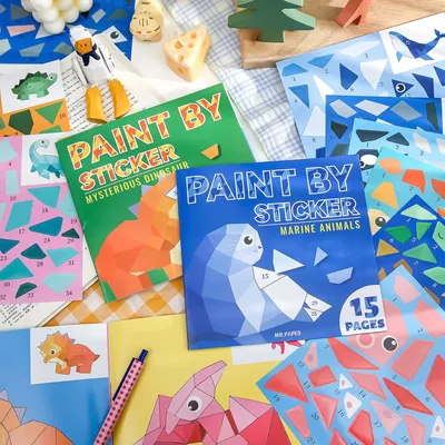 2Style 15 Teile/buch Landtiere und Meerestiere Thema Aufkleber Buch DIY Kostenlose Collage Puzzle Image