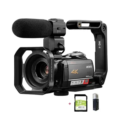 Video Kamera 4K Professionelle für YouTube Live-Streaming, ordro AC5 12X Optische Zoom Full HD Blogger Camcorder Vlog Kameras