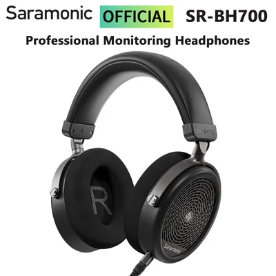 Saramonic SR-BH700 profession elle Over-Ear-Überwachungs kopfhörer für Audiophile Studio aufnahmen, die Musik produktions spiele mischen Image