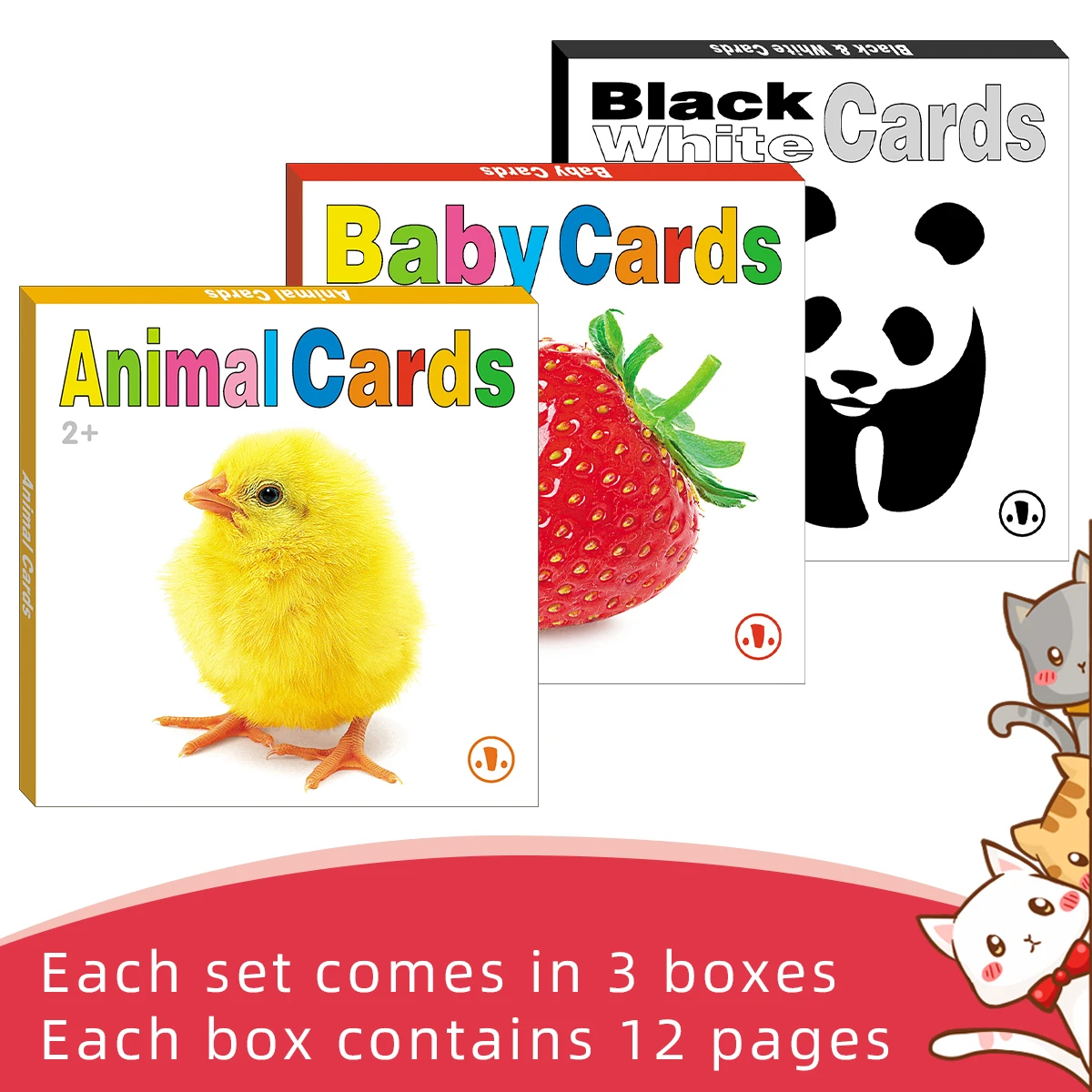 Visuelle Stimulation karten für 0-2-Jährige trainieren das Sehvermögen Ihres Babys und verbessern das erste Geschenk Ihres Babys für Kinder