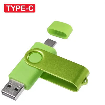 TYPE-C USB-Flash-Laufwerk 128 GB roter Hochgeschwindigkeits-Stick 64 GB dunkelblauer Memory Stick 32 GB drehbarer USB-Stick 16 GB bunte U-Disk Image