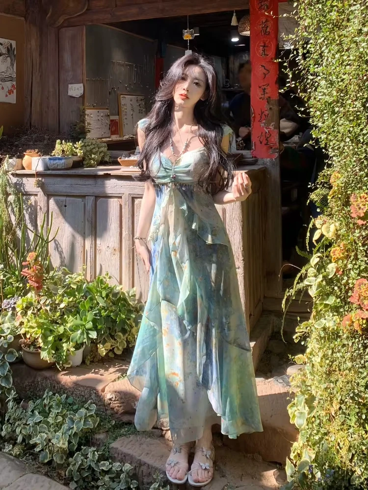 2000er Jahre Vintage Y2k Kleid Frauen Bodycon Sexy Y2k Abend Party Kleid Süße Schlanke Elegante Büro Dame Einteiliges Kleid Koreanische Chic