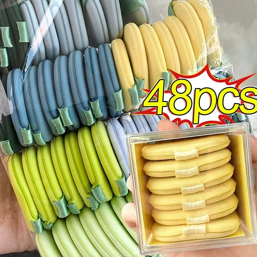48 stücke Keks Kosmetik Puffs Set Concealer Foundation Make-up Schwamm Make-up für Frauen Puder quaste koreanische Schönheit Werkzeug Zubehör