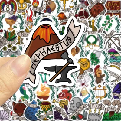 55pcs Retro Cartoon griechische Kunst Graffiti Aufkleber Spaß DIY Telefon Fall Wasser Tasse Gepäck Gitarre Sammelalbum Geschenk Sammlung Aufkleber Image