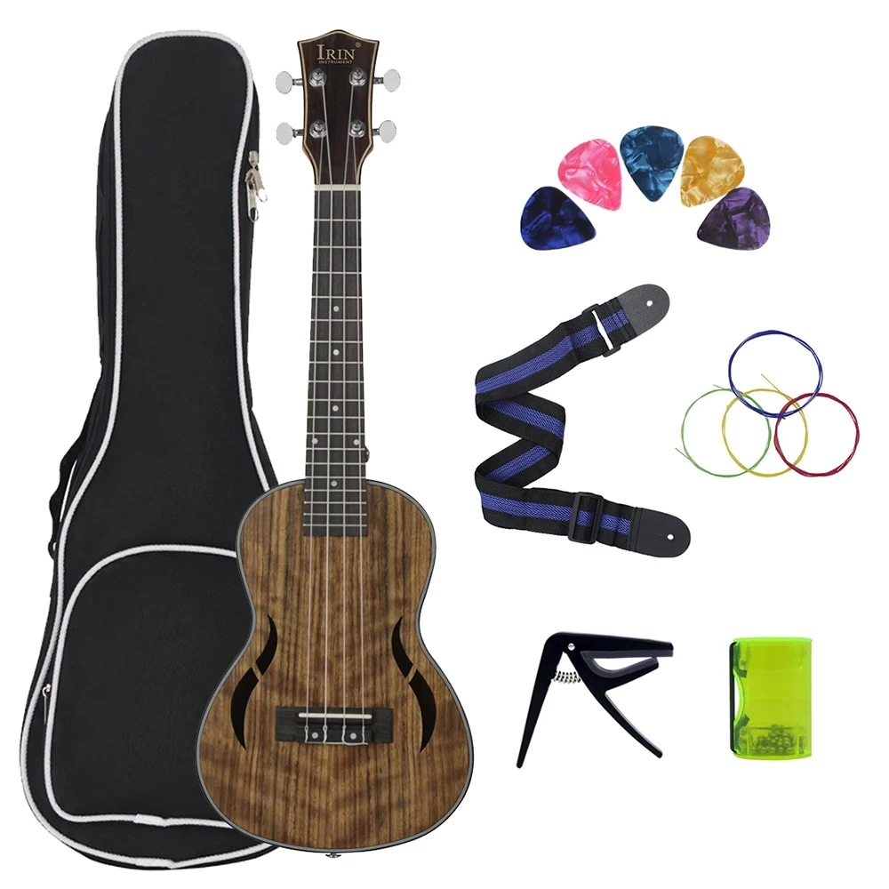 23/26 zoll Ukulele Walnuss Musical Instrument für Konzert Party 4 Saiten Hawaiian Gitarre Mit Pick Capo Strap Bag Zubehör set Image
