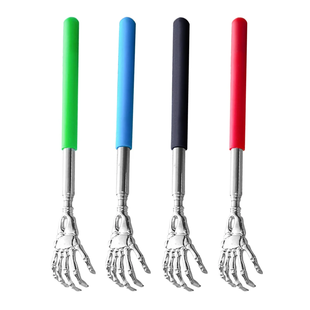 Ausziehbarer Rücken kratzer tragbarer versenkbarer Rückensc haber Edelstahl Teleskop-Rücken kratzer 4 Abschnitt für alten Mann Image