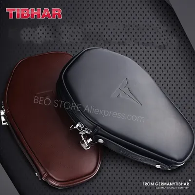 Echtes tibhar echtem leder Tisch Tennis schläger tasche Ping Pong fall Image
