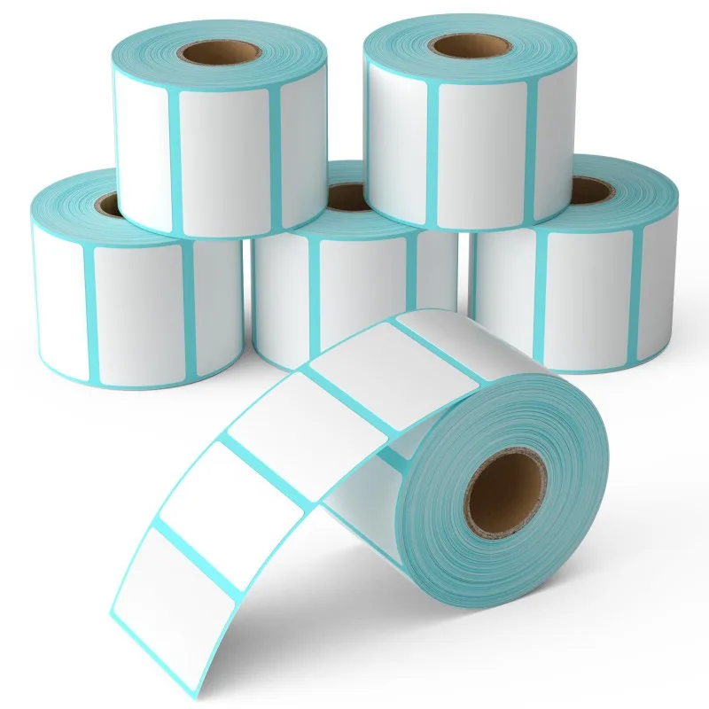 Thermoetiketten 20/30/40/50 Weiße leere Thermodruckeretiketten SKU Barcode-Etiketten, selbstklebende Adresse-Versandetiketten Aufkleber Image