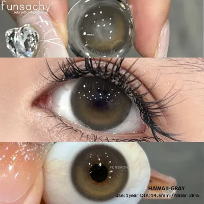 FUNSACHY 1pair Natural Brown Contact Lenses for Eyes Cosmetic Beauty Pupils Gray Lenses Multicolored Contact Lens Colored Lenses