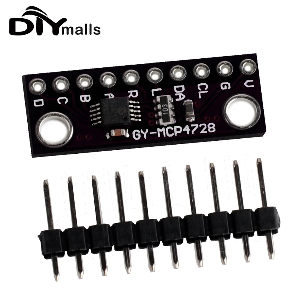 Mcp4728 12 Bit dac Modul platine GY-MCP4728 12 Bit Digital-Analog-Wandler Reakout Sensor für Arduino Image