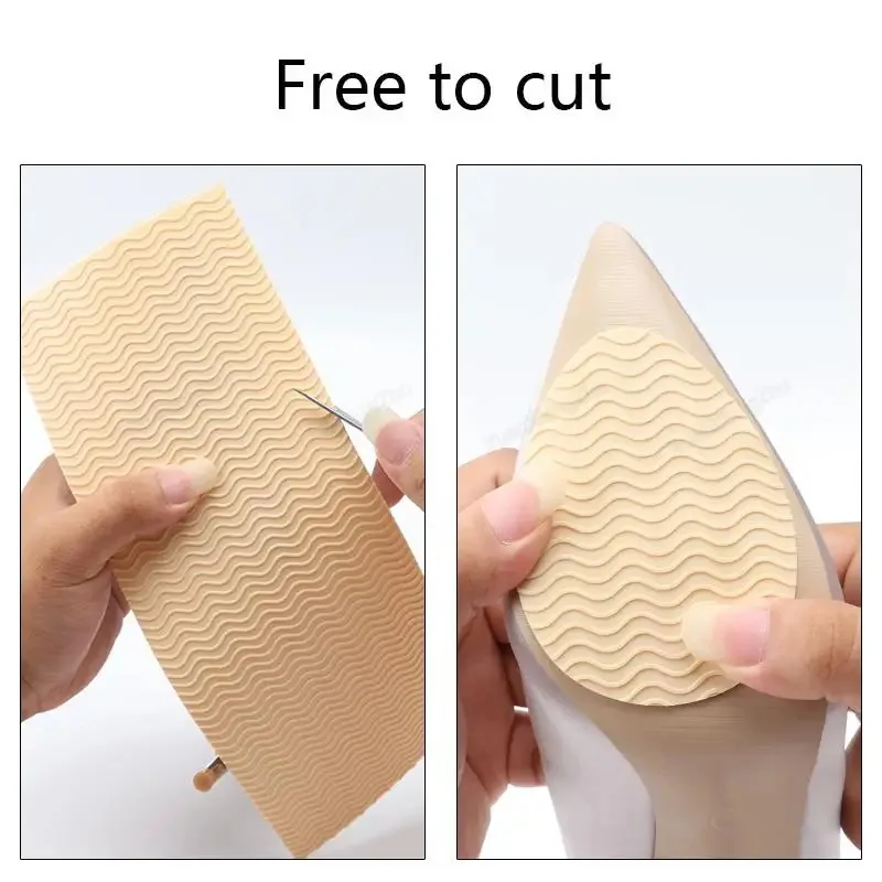 NEUE hochwertige Gummisohle für Damen, Highheels, rutschfeste, verschleißfeste Vorfußpolster, Reparatur der Sohle, selbstklebende Einlegesohlen Image