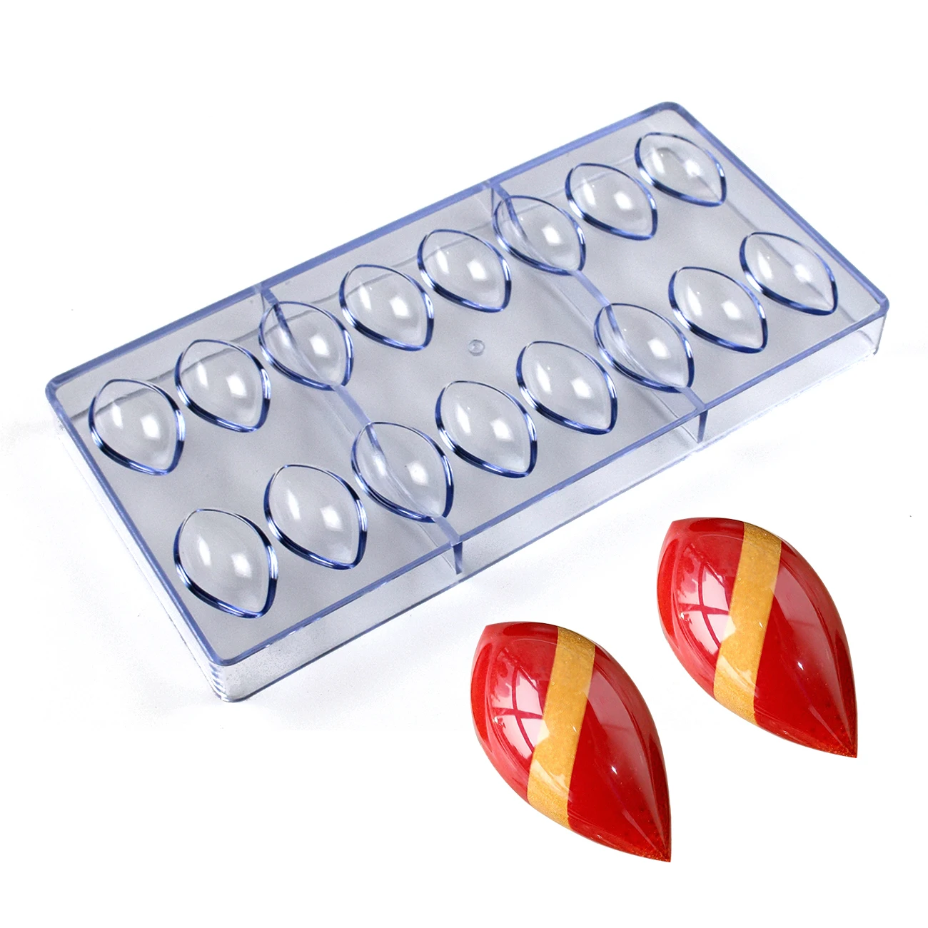 1 Stücke Schokoladenform Polycarbonat Süßigkeiten Süßwarenform Bäcker Pfannen Tabletts Backen Gebäck Werkzeuge Image