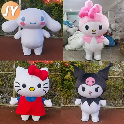 Aufblasbare Kuromi Maskottchen Kostüm Cosplay Riesen Set Party Plüsch Set Halloween Straße lustige Image