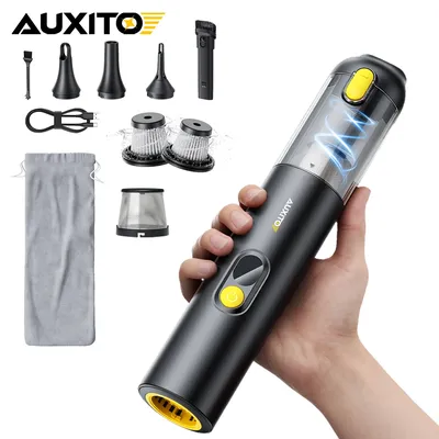 AUXITO Car Vacuum Cleaner Mini Portable Handheld Vacuum Cleaner 14000PA Powerful Suction Blow & Vacuum 4 in 1 For Home & Car