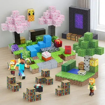 Kreative magnetische Bausteine Ziegel My Famous Scene World DIY Assembly Tech Kinderspielzeug für Image