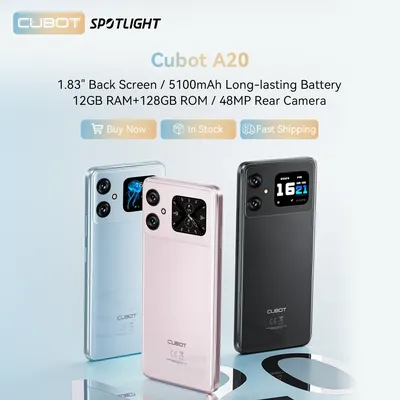 [World Premiere]Cubot A20 4G Smart Phone Android 14 12GB(4GB+8GB Extend)+128GB 90Hz 6.745"