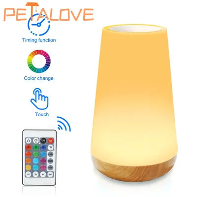 13 Color Changing Night Lamp Remote Control Touch USB Rechargeable Dimmable Lamp Portable Table Bedside Lamp RGB Night Lamp Bar