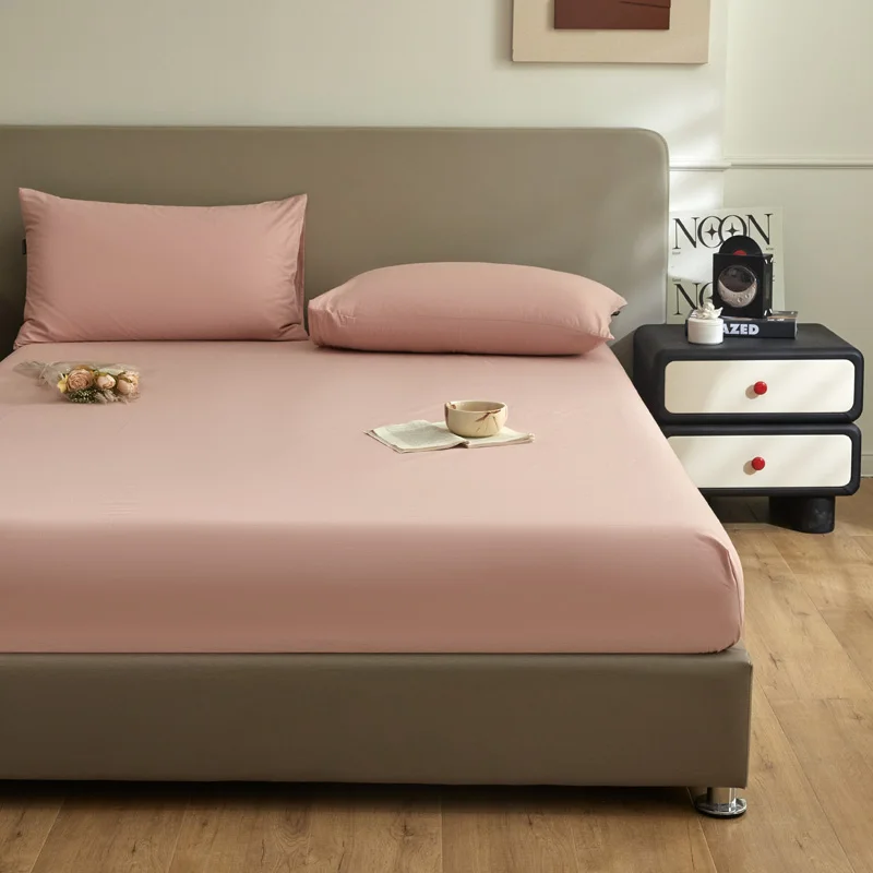 Neue Baumwolle gebürstet einfache einfache Bettlaken 1 pc/Sets 90/120/150/180/220cm maschinen wasch bar Image