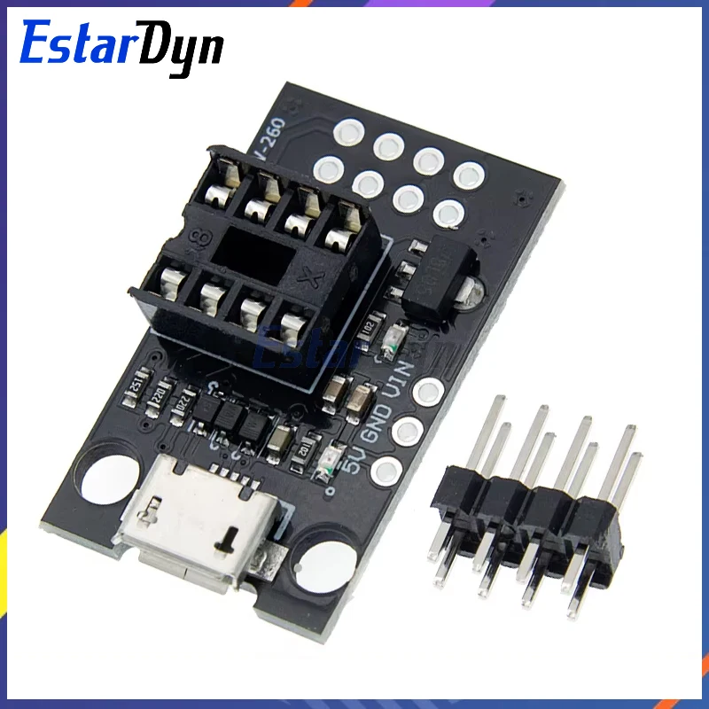 Estardyn ATtiny13A / ATtiny25 / ATtiny45 / ATtiny85 Steckbare ATTINY-Entwicklungsprogrammierung Bare Board Image