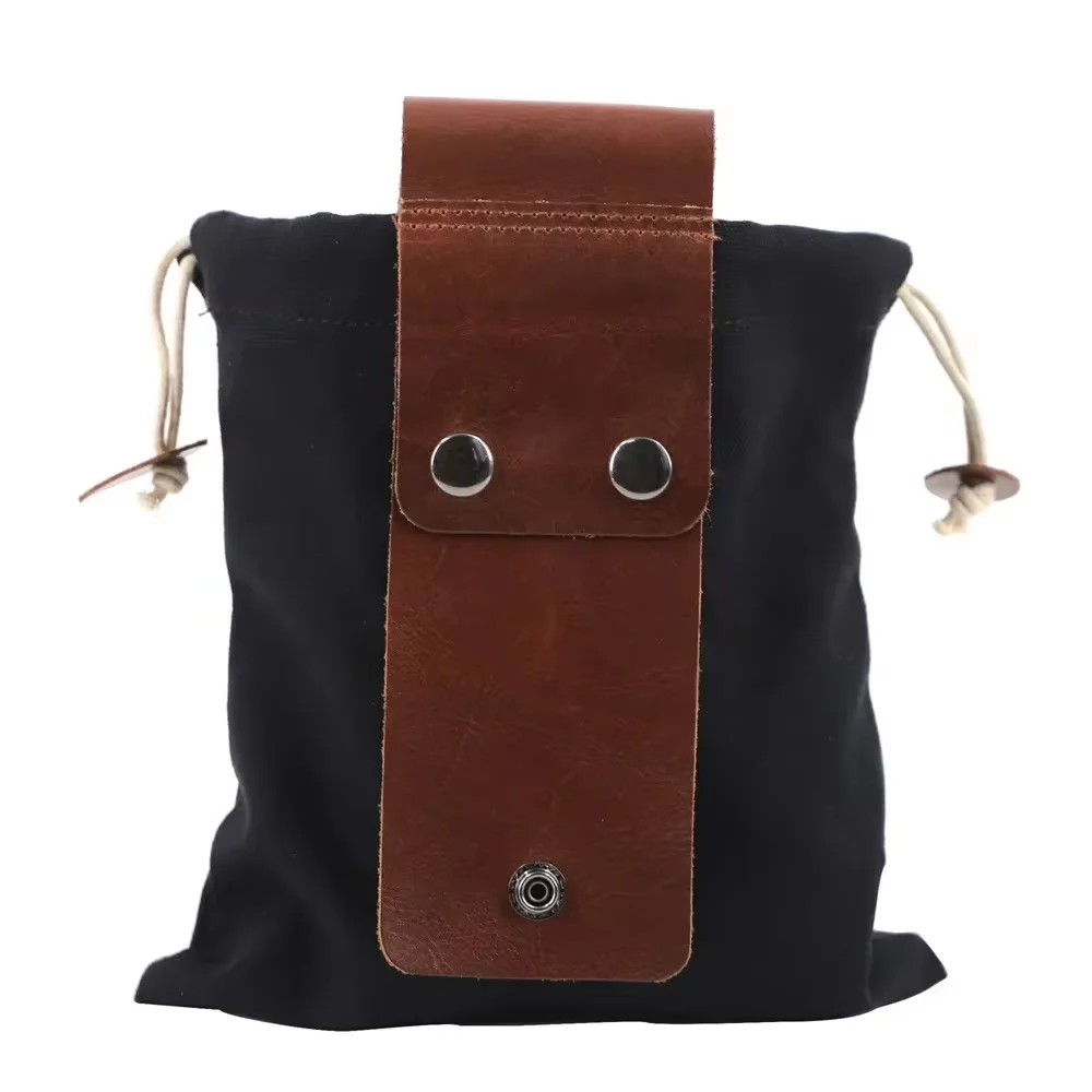 Outdoor Nahrungssuche Tasche Tasche Leder Bushcraft Tasche Gemüse Ernte Garten Obst Pflücken Taille Werkzeuge Lagerung Hängen Beutel Camping Image