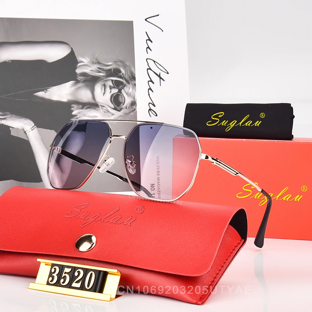 Neue Mode Pilot Gradient Sonnenbrille für Frauen Männer ovale klassische Fahr schirme Urlaub Freizeit Luxusmarke Sonnenbrille uv400 Image