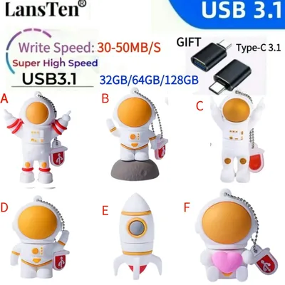 Lansten USB-Flash-Laufwerk USB 3,1 Pen drive 8GB 16GB 32GB 64GB 128GB Flash-Speichers tick mit USB 3,1 Typ-C-Adapter