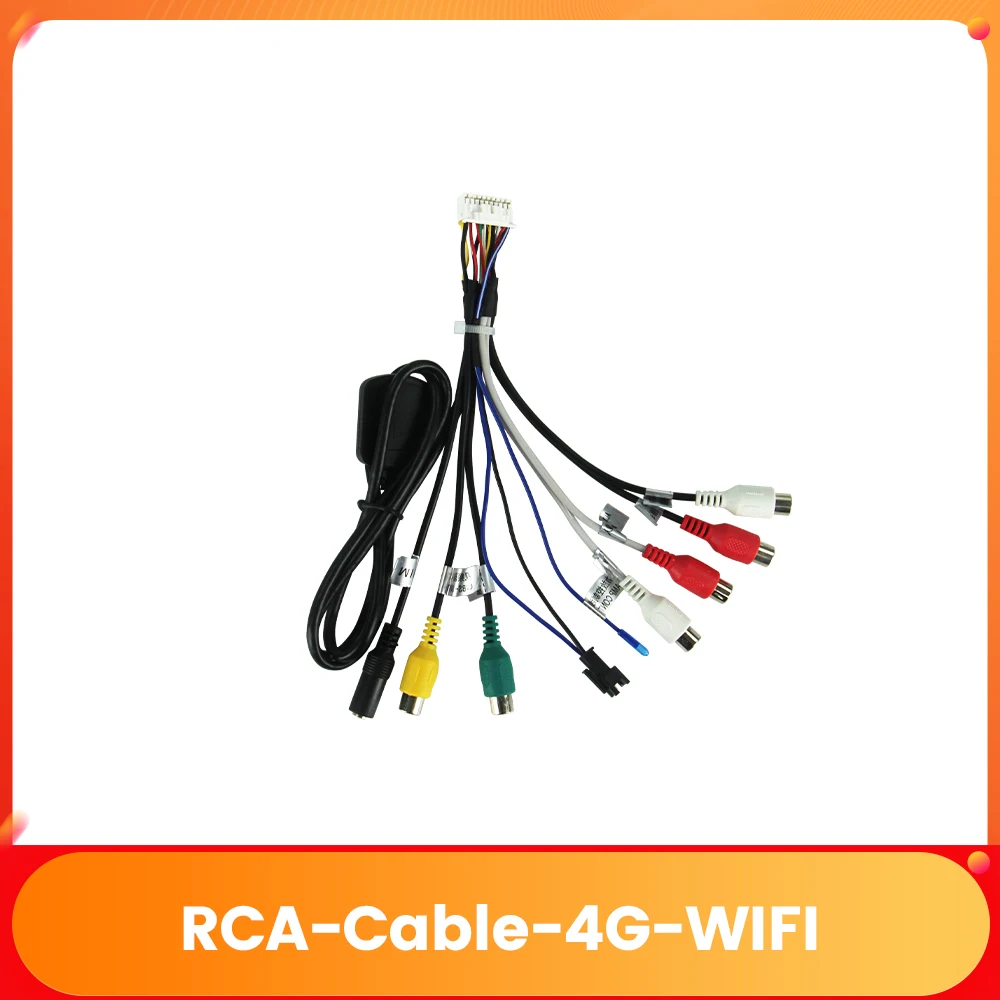 Android Radio Auto Stereo RCA 20 Pin Kabel Stecker Auto Zubehör Universal RCA Ausgang AUX Adapter Subwoofer Lüfter 4G SIM Karte Slot Image