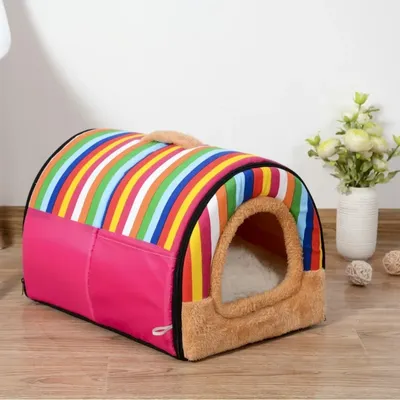 Raumtyp Dual Use Teddy Pudel Hunden est Katzen nest Haustier Nest Hausnest vier Jahreszeiten Image
