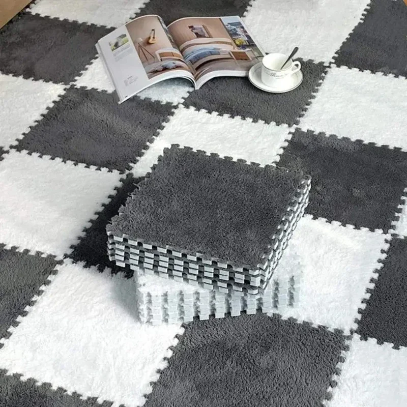 5–20 Stück Teppichaktivitäten für Babys, Spielteppich für Babys, Plüschteppich, Schlafzimmer, Wohnzimmerteppich, 30 cm x 30 cm x 1 cm